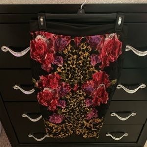 Venus Leopard and Floral Skirt